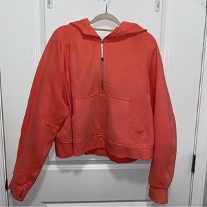 Lululemon scuba half zip hoodie, raspberry cream, size XL/XXL